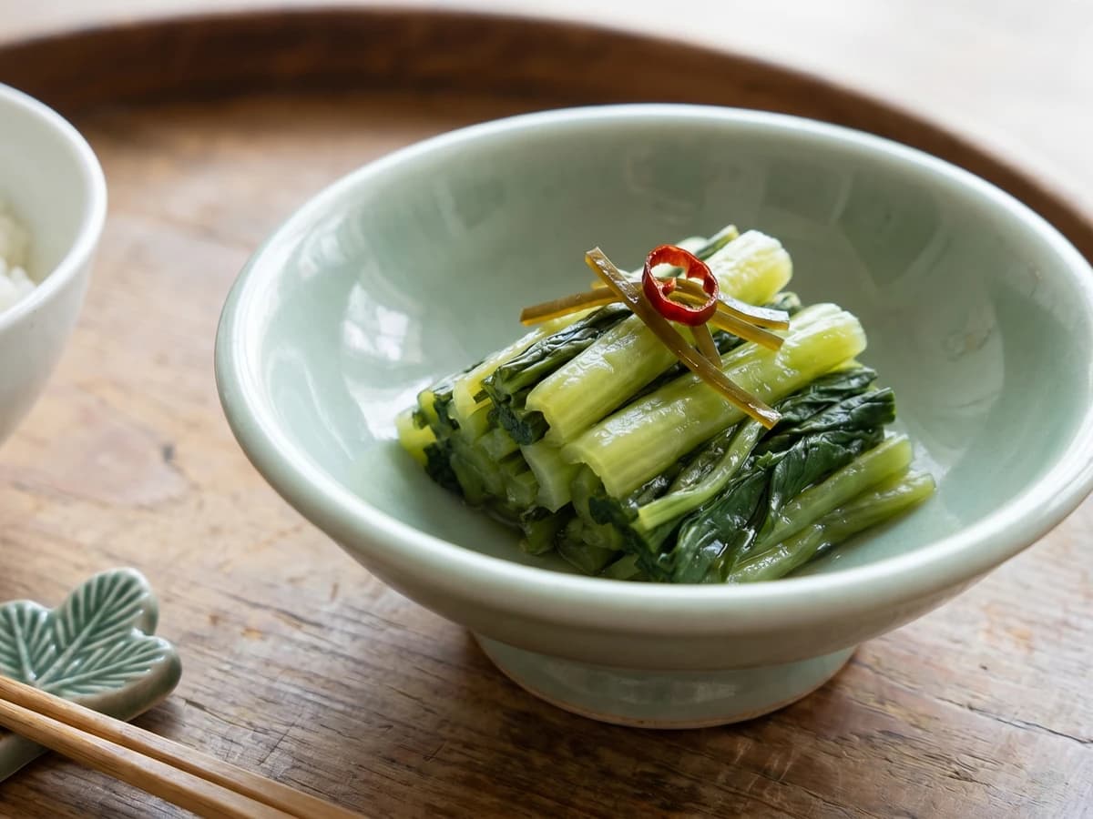 Pickled Nozawana Greens (野沢菜漬け, Nozawana-zuke)