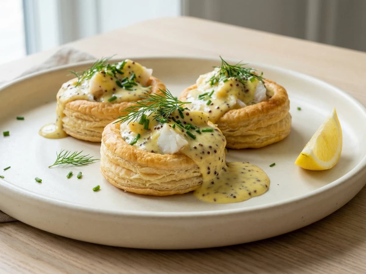 Tarteletter med Fisk i Sennepssauce - Chef Freja