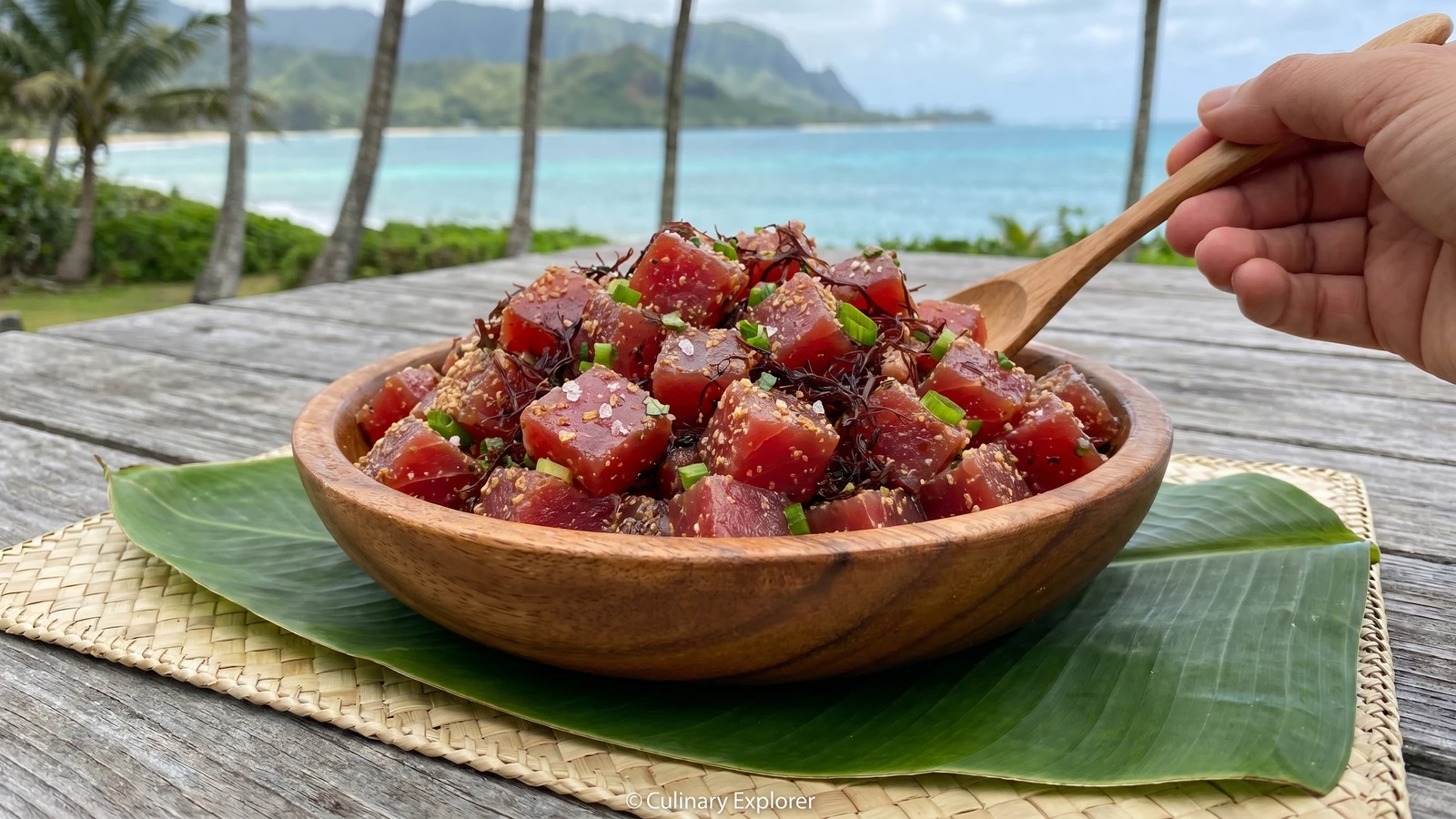 ʻInamona Poke (Hawaiian ʻAhi with Limu)