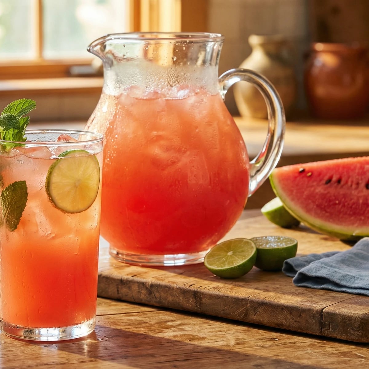 Watermelon Agua Fresca with Fresh Lime