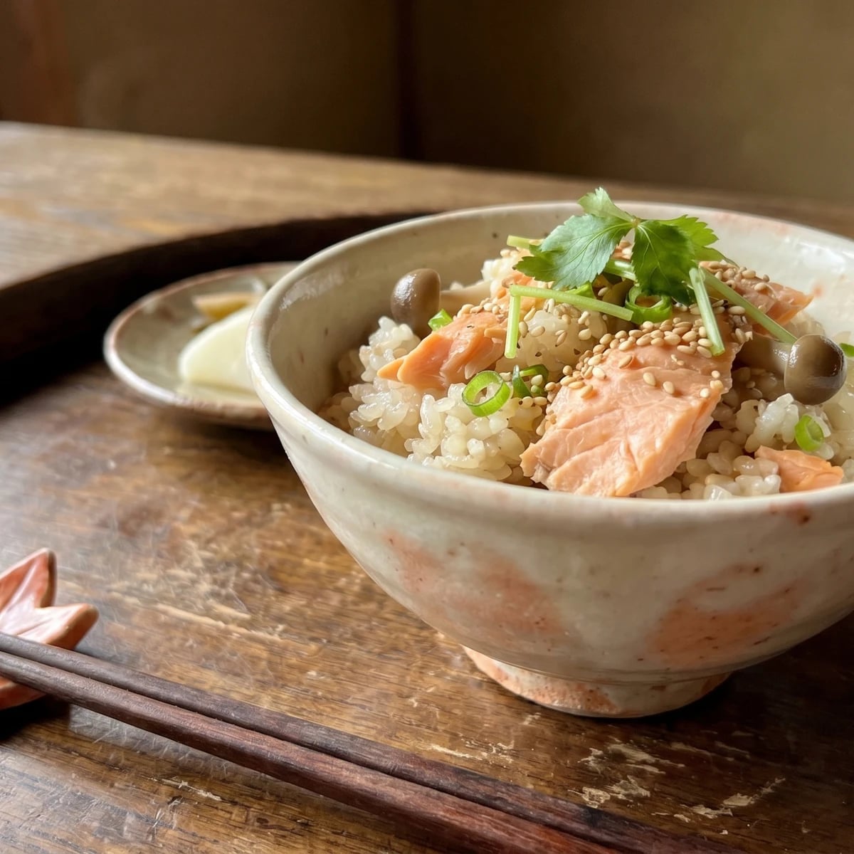 Autumn Salmon Rice (鮭の炊き込みご飯, Sake no Takikomi Gohan)