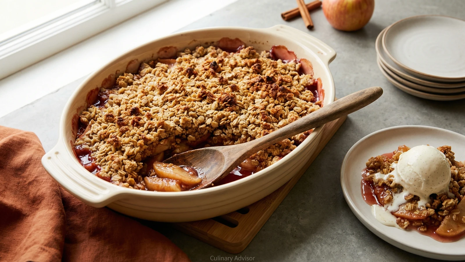 Apple Crisp with Oat Topping