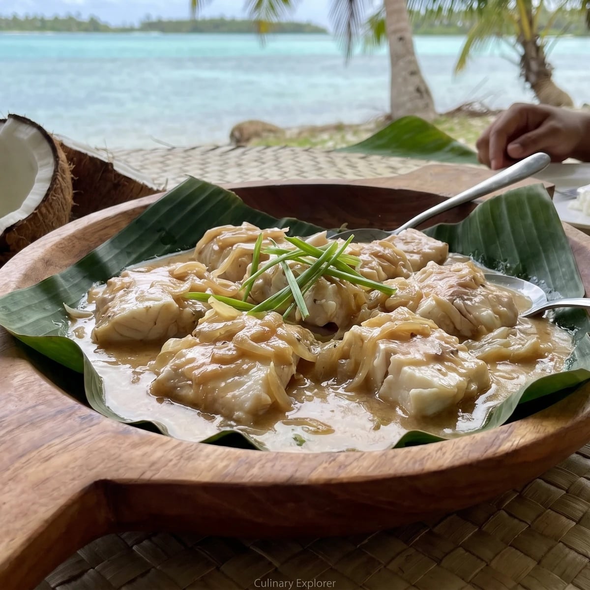 Ika i te Lolo (Tokelauan Fish Simmered in Coconut Cream)