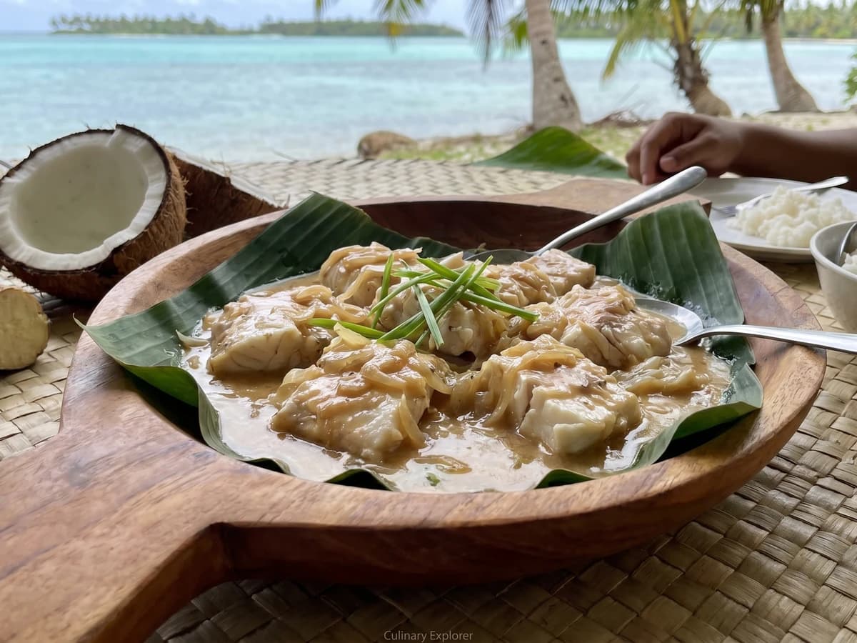 Ika i te Lolo (Tokelauan Fish Simmered in Coconut Cream) - Chef Makoa