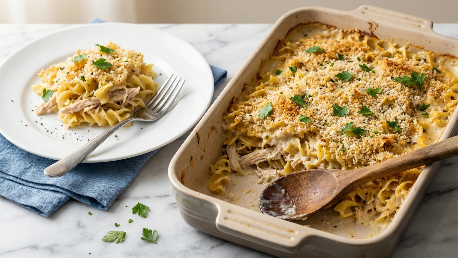 Creamy Chicken Noodle Bake