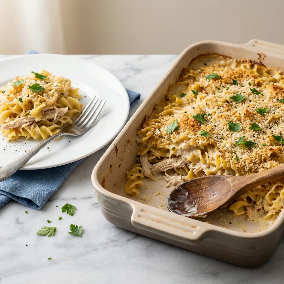 Creamy Chicken Noodle Bake