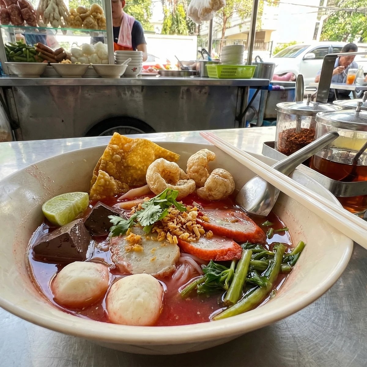 Pink Noodle Soup (Yen Ta Fo)