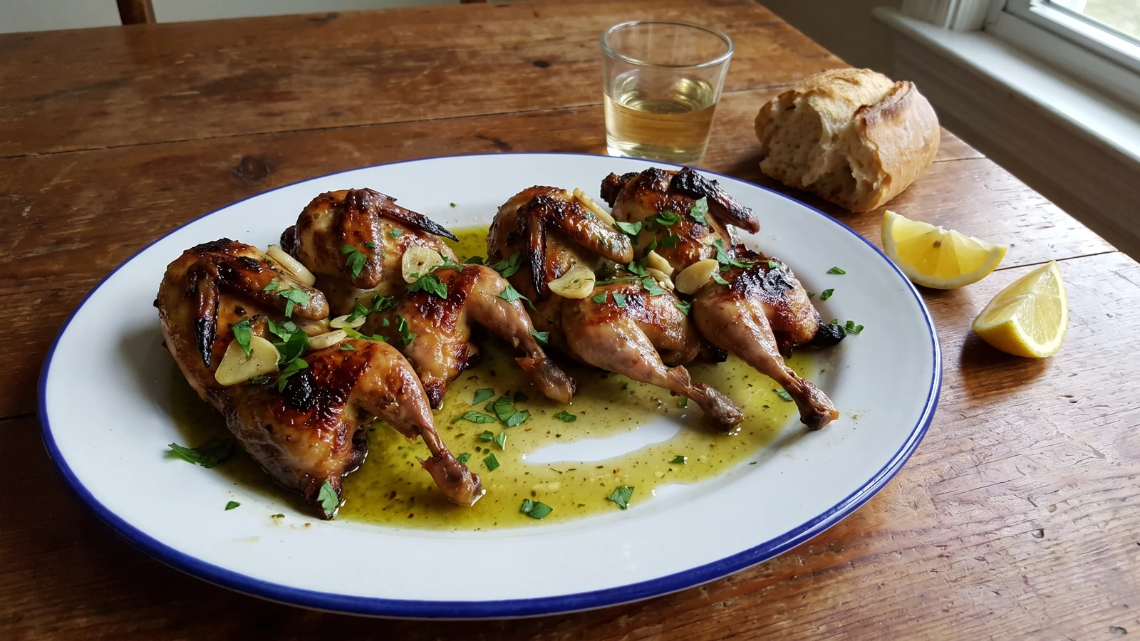 Codornices al Ajillo (Garlic Quail)