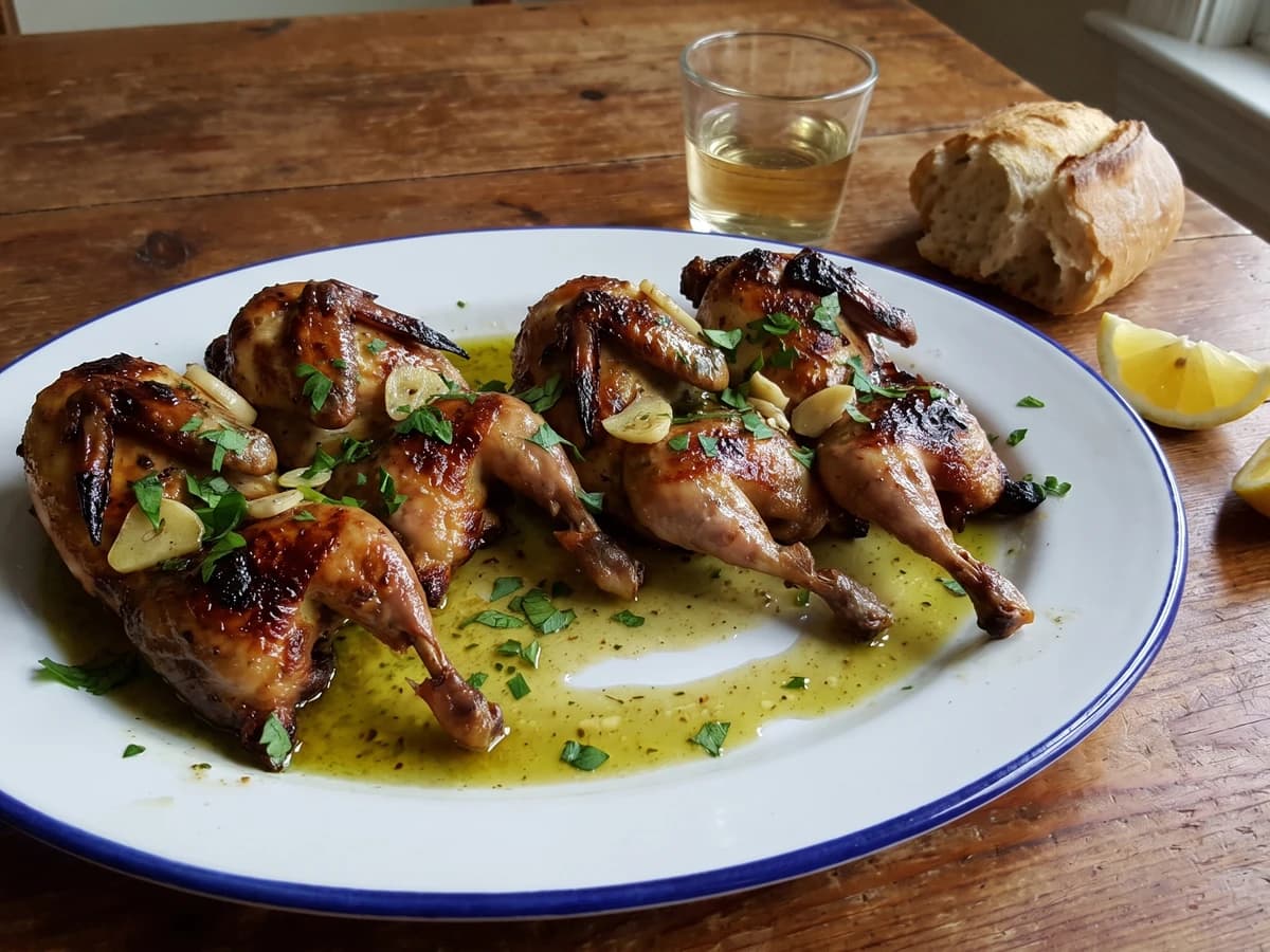 Codornices al Ajillo (Garlic Quail) - Chef Isabel