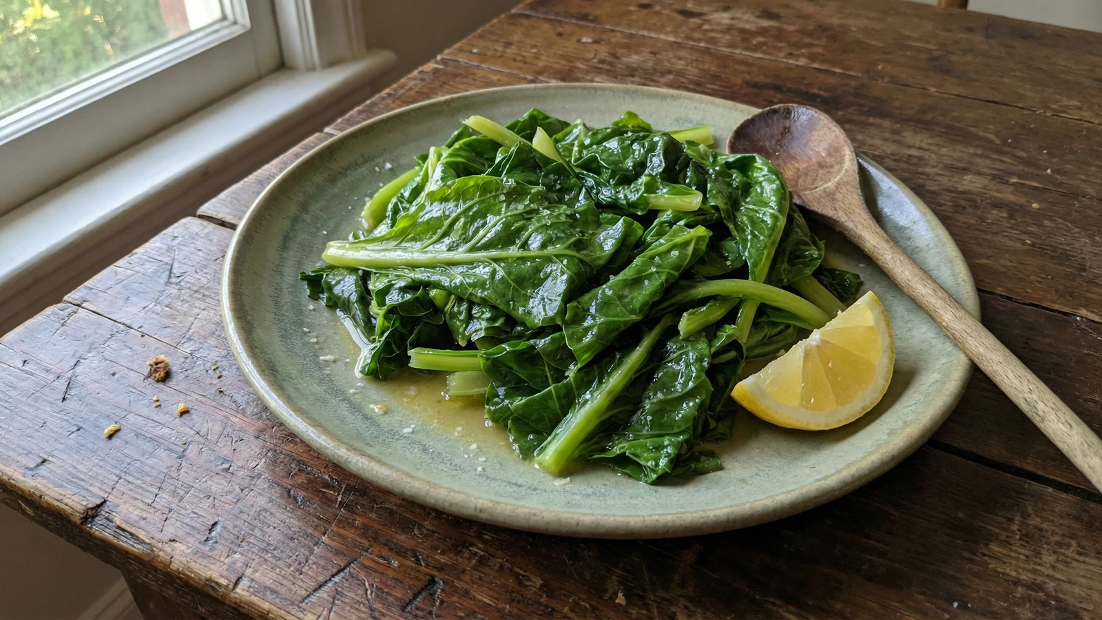 Buttered Spring Greens