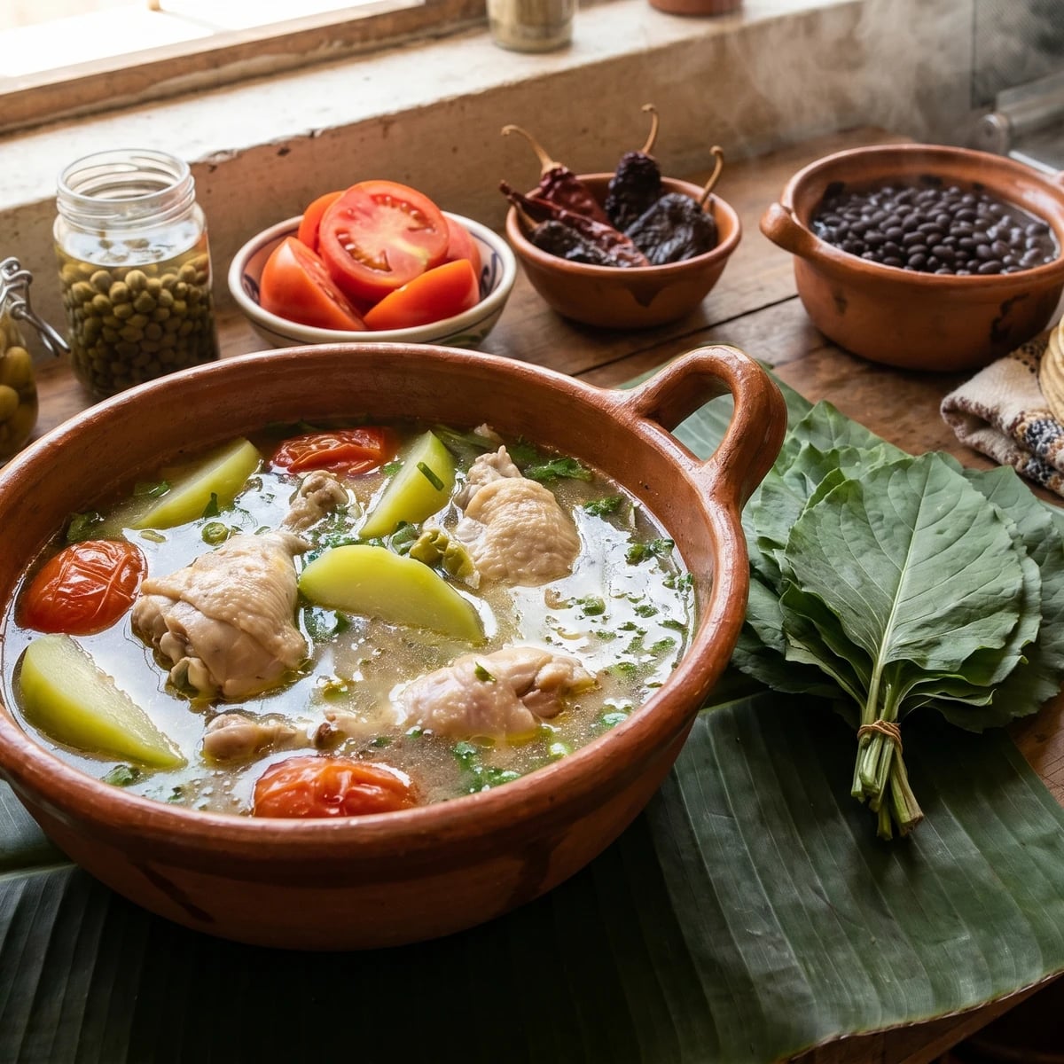 Totonac Chicken in Achuchutl