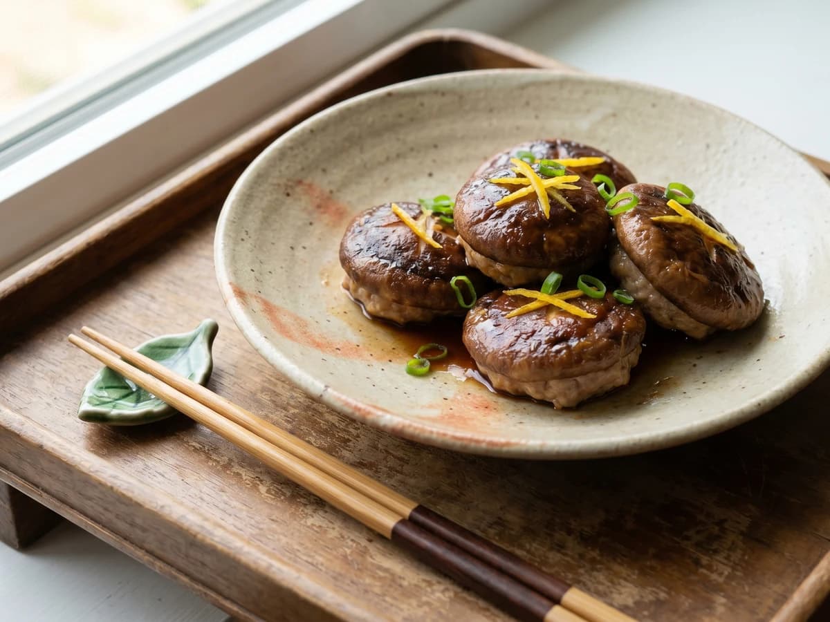 Meat-Stuffed Shiitake (椎茸の肉詰め, Shiitake no Nikuzume)