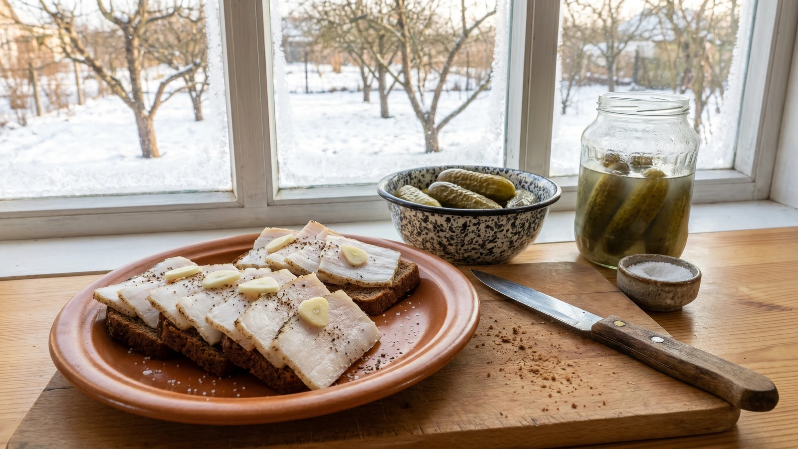 Salo (сало, cured pork backfat)