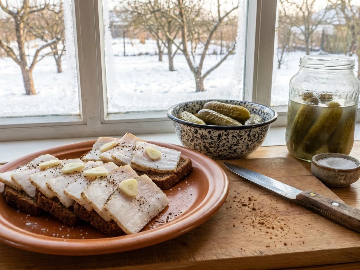 Salo (сало, cured pork backfat) - Chef Lesia