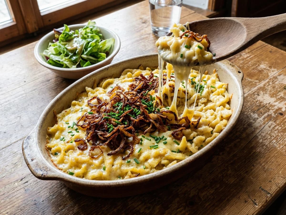 Käsespätzle mit Röstzwiebeln - Chef Elsa