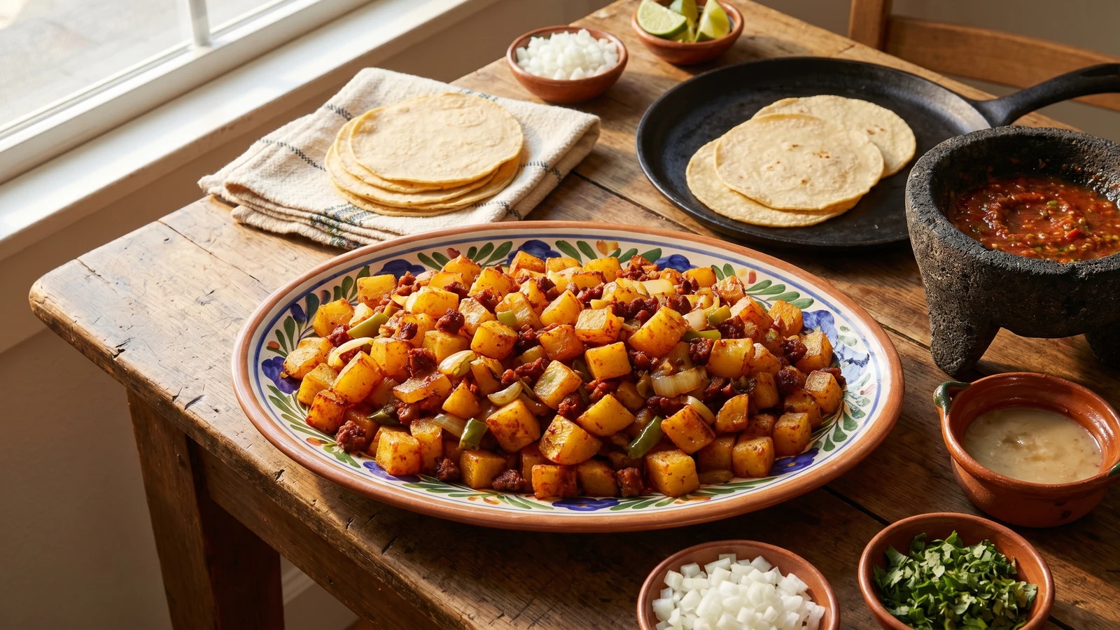 Papas con Chorizo Guanajuatenses
