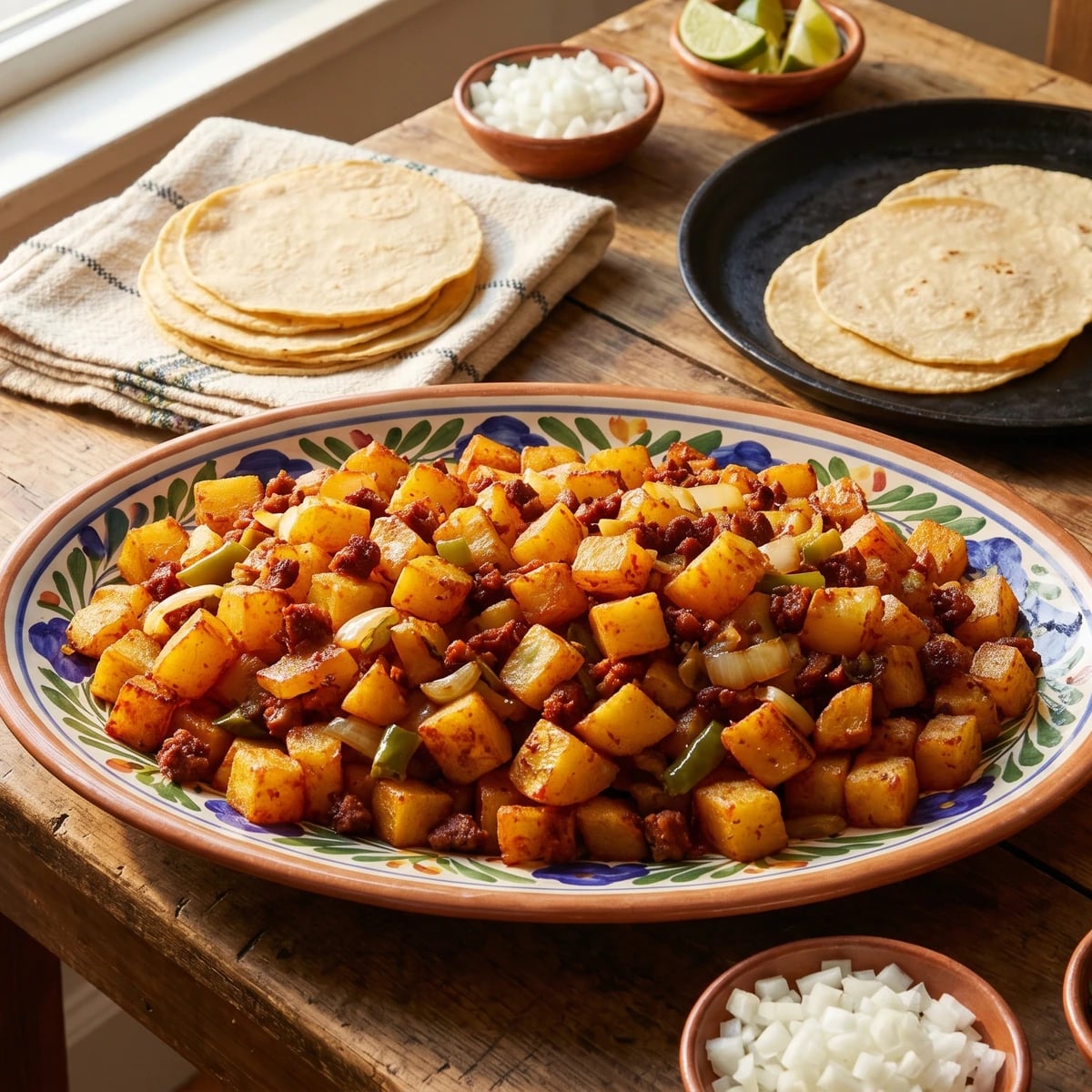 Papas con Chorizo Guanajuatenses
