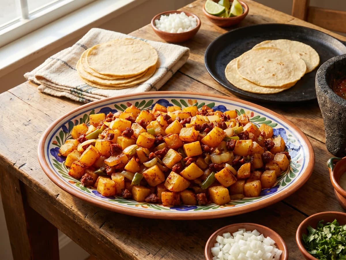 Papas con Chorizo Guanajuatenses