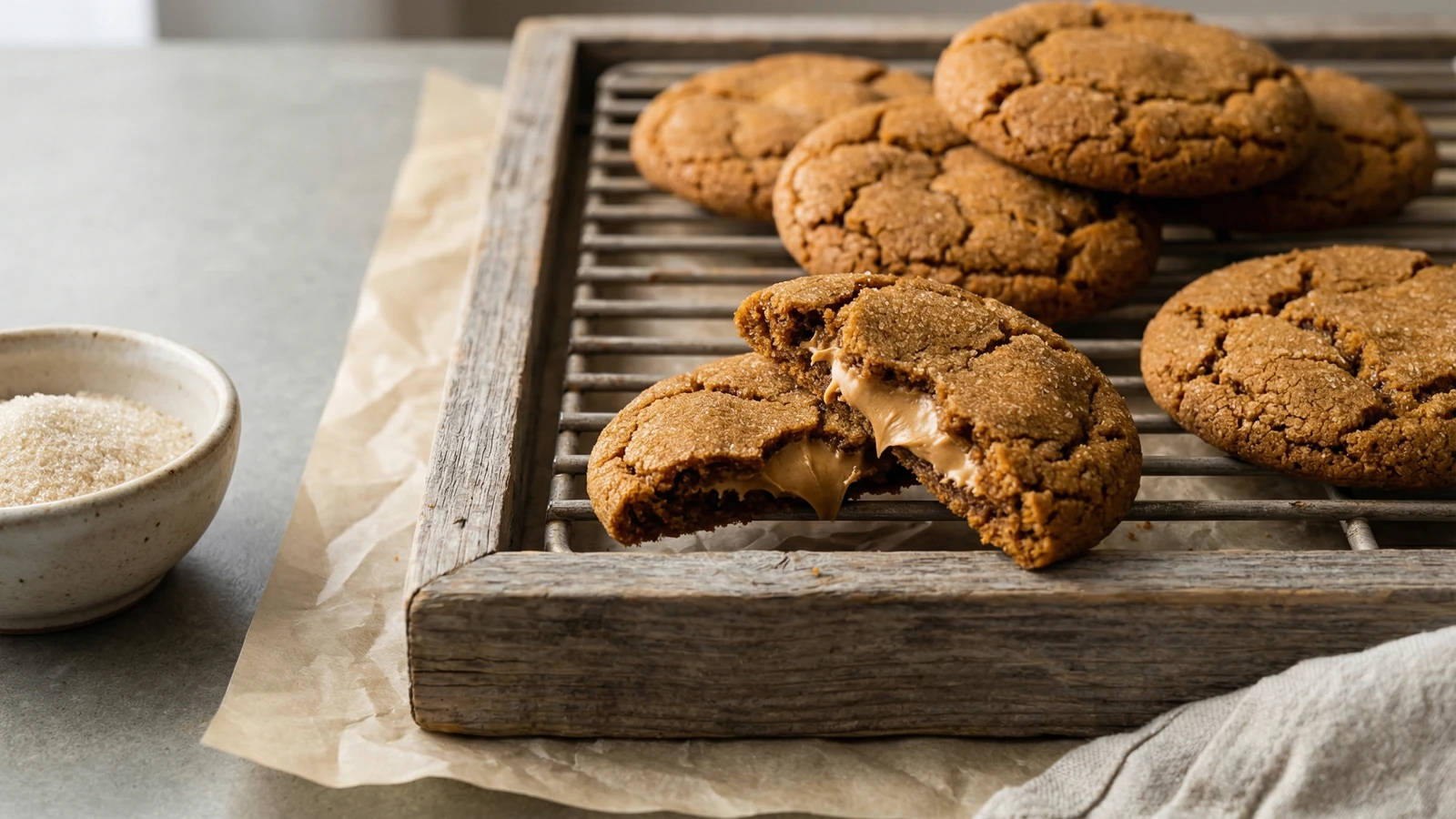 Cookie Butter-Stuffed Gingersnaps