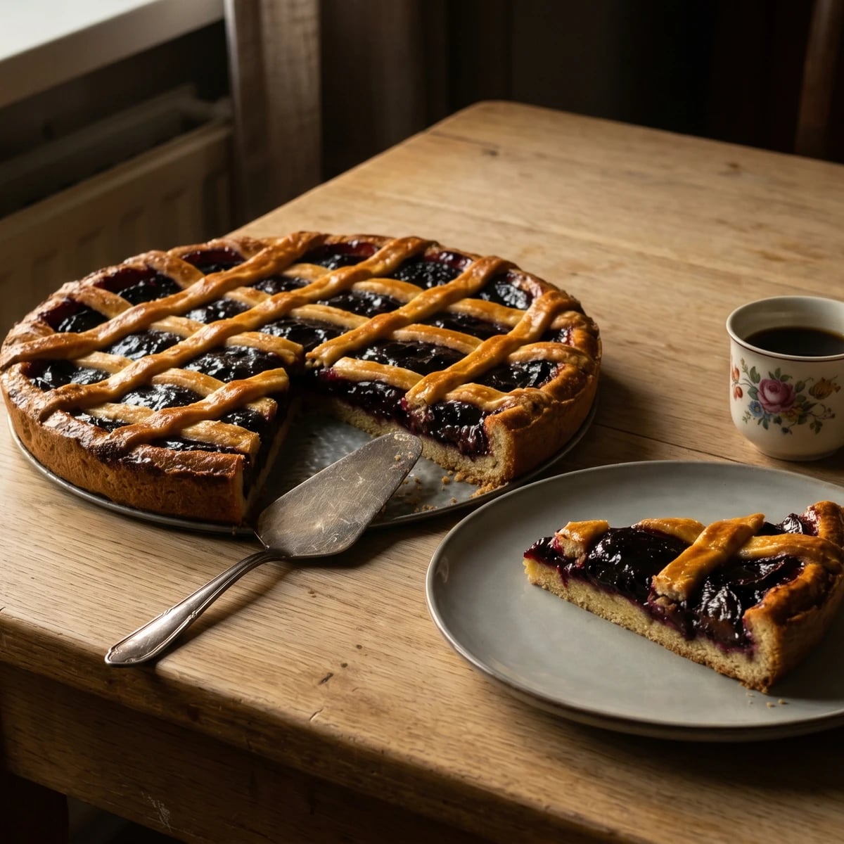 Pruimenvlaai (Limburg Plum Tart)