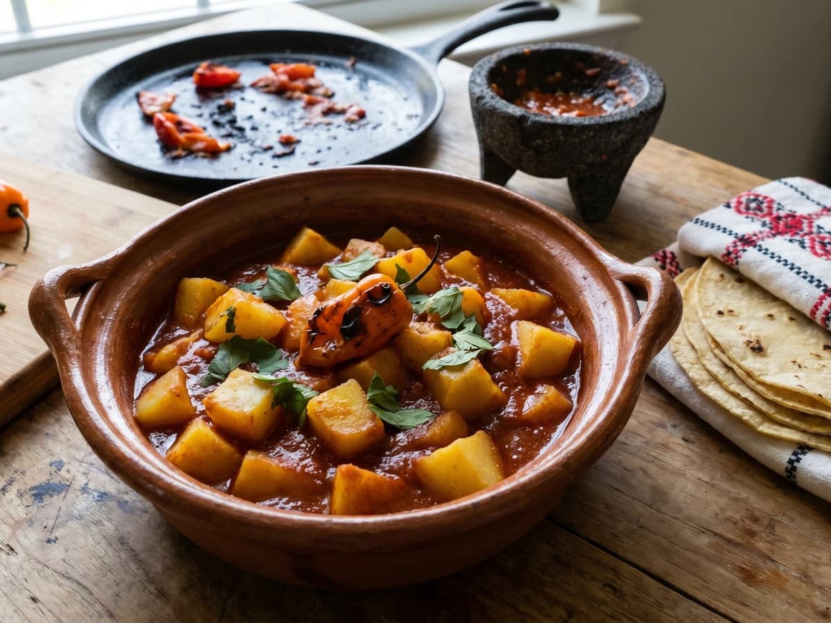Papas al Chiltomate - Chef Lupita