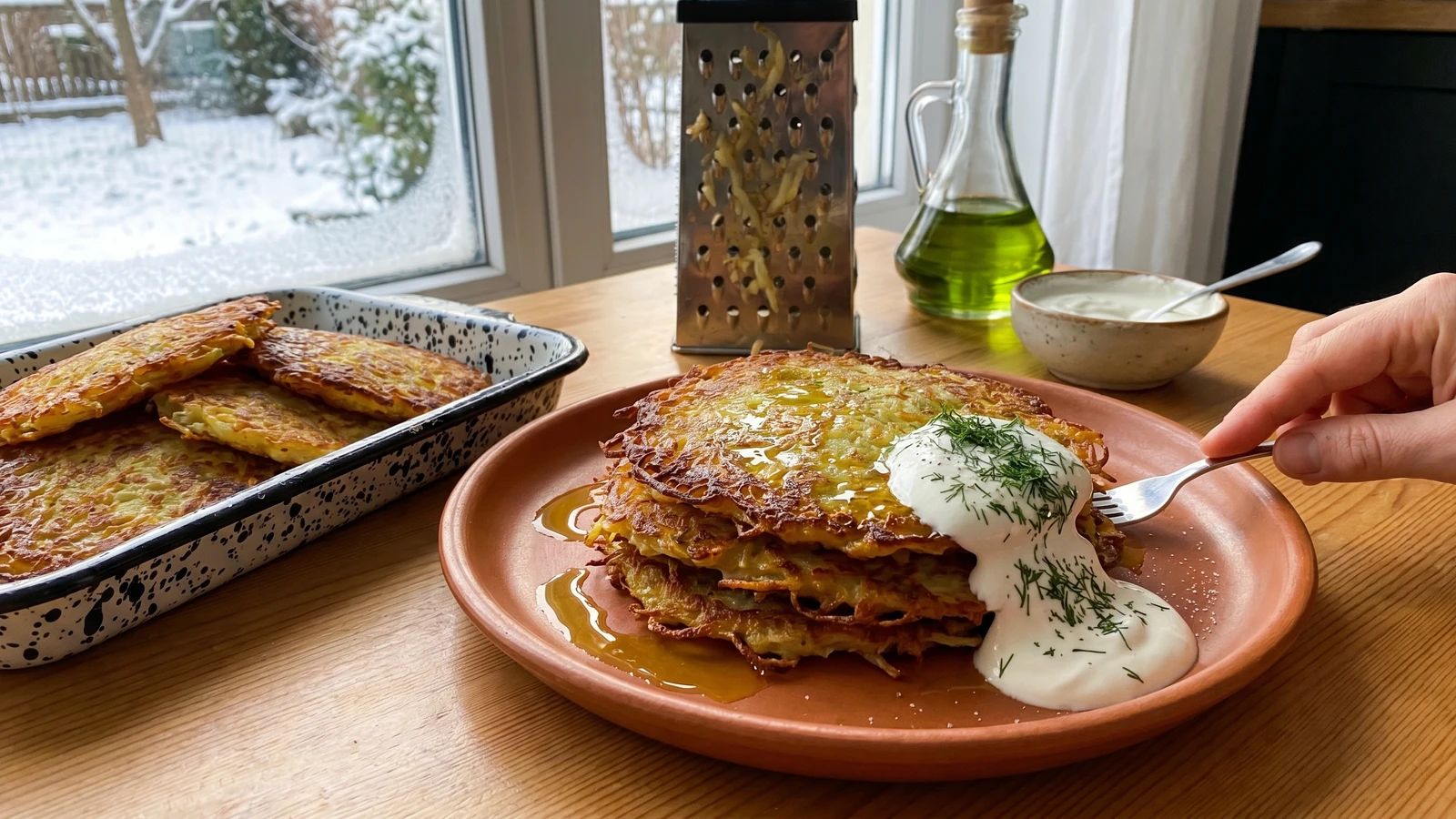 Deruny (деруни, potato pancakes)
