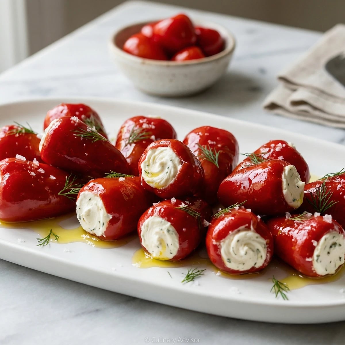 Herbed Boursin-Stuffed Peppadews