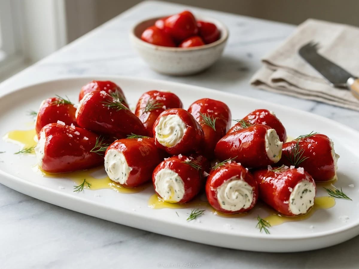 Herbed Boursin-Stuffed Peppadews - Chef Dean