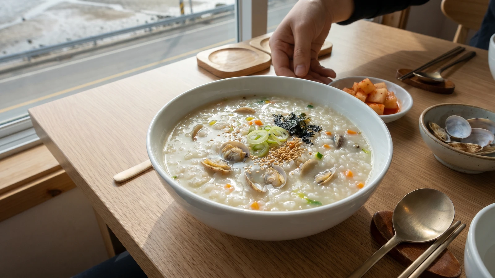 Bajirak-juk (Korean Clam Porridge)