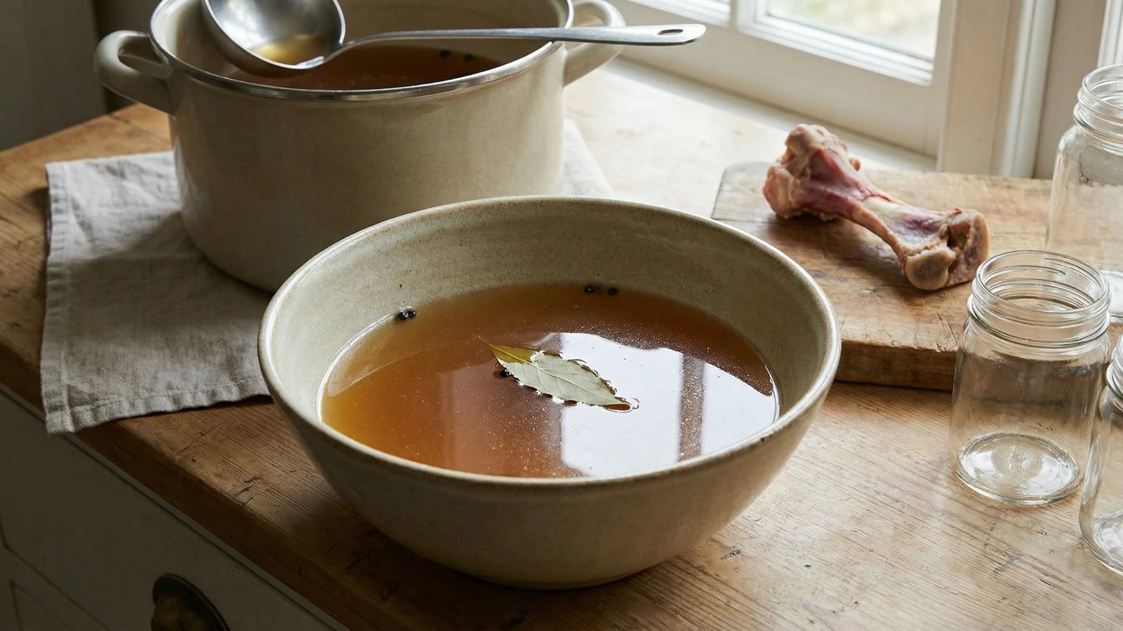 Ham Stock from a Gammon Bone