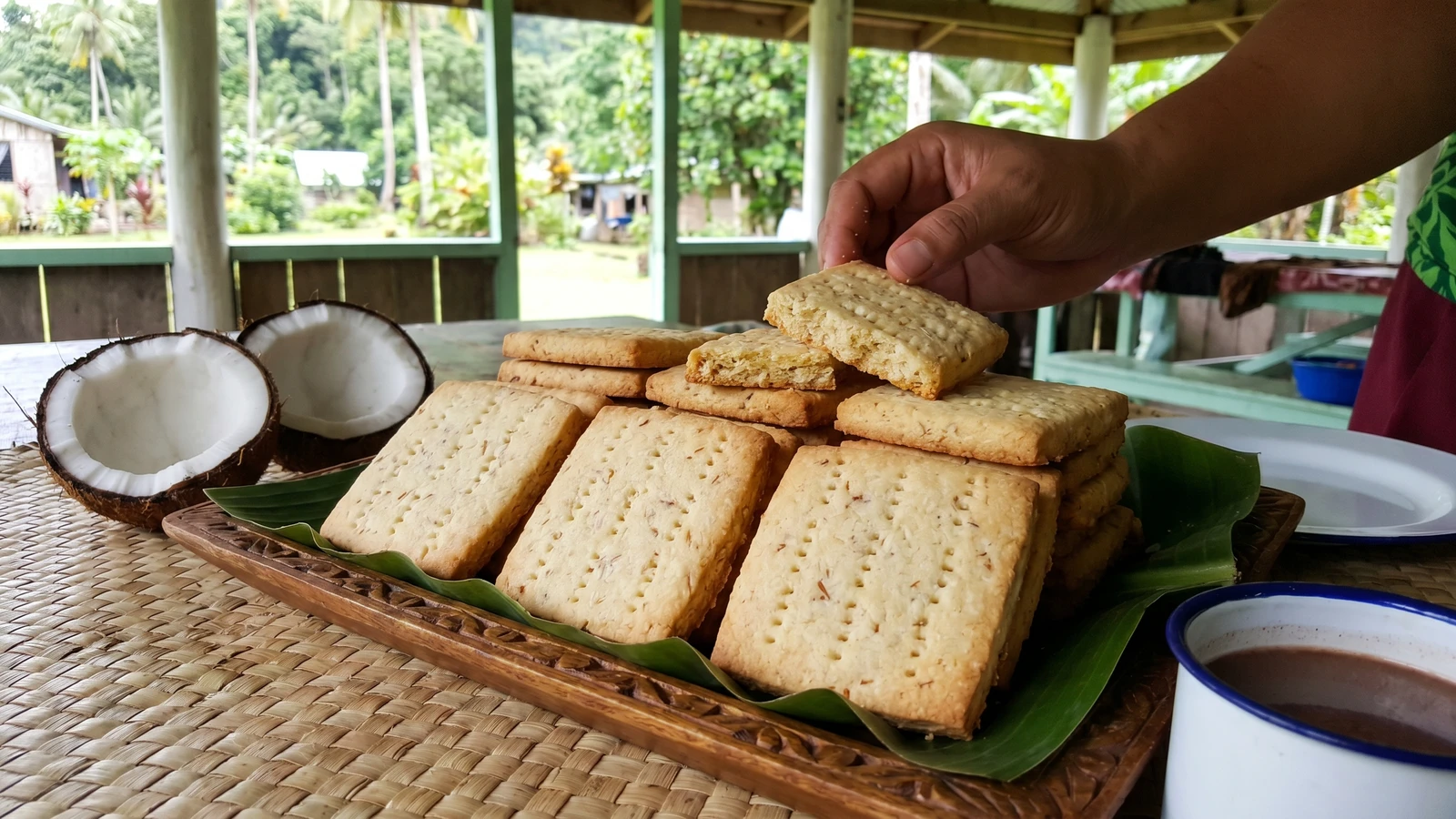 Masi Sāmoa (Sāmoan Coconut Shortbread Biscuits)