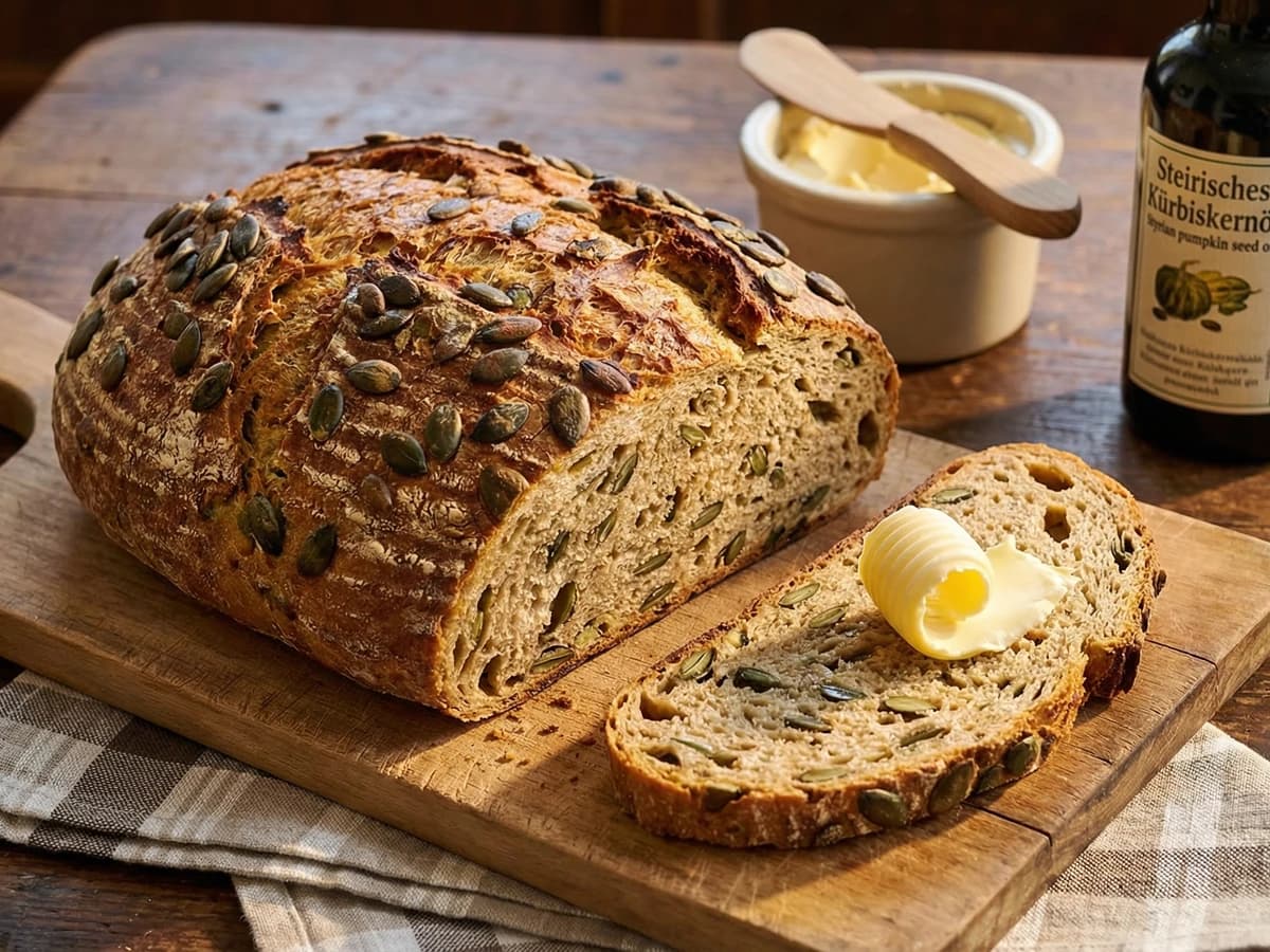 Steirisches Kürbiskernbrot (Styrian Pumpkin Seed Bread)