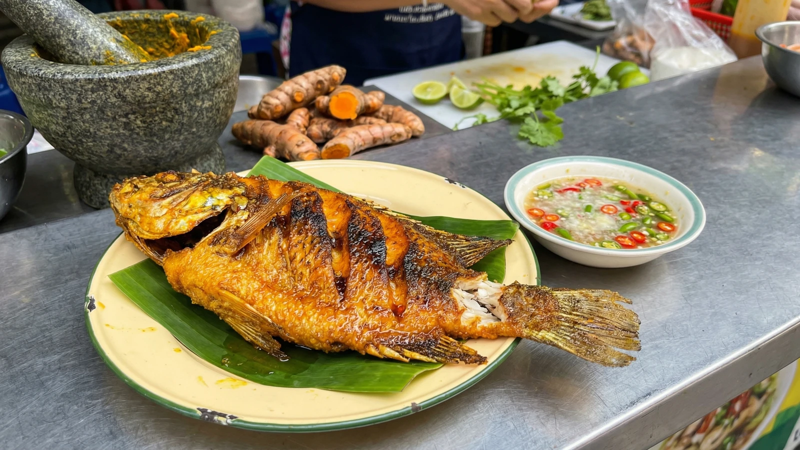 Turmeric Fried Fish (Pla Thod Kamin)