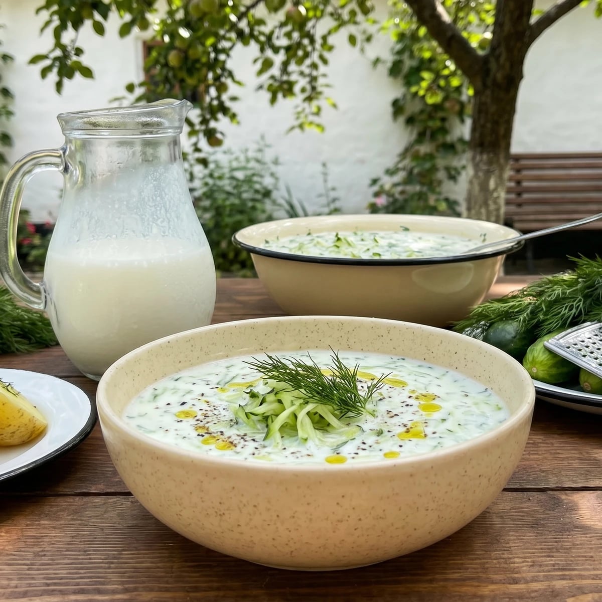 Ogirochnyk (огірочник, cold cucumber soup)
