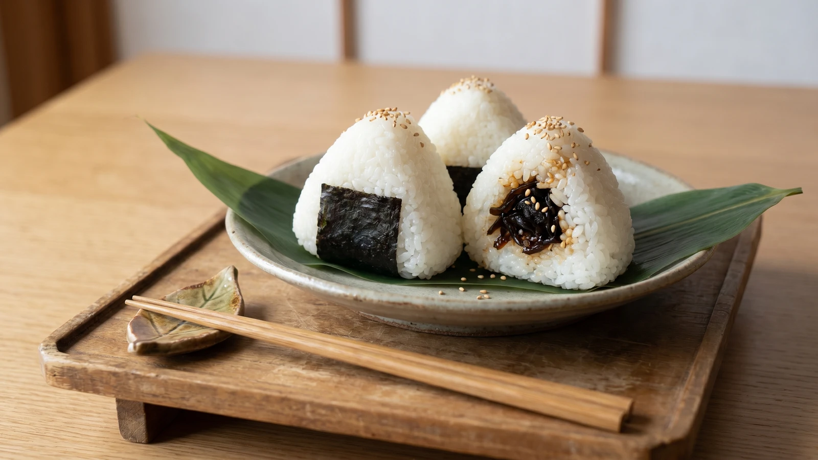 Kombu Onigiri (昆布おにぎり, kelp-tsukudani rice ball)