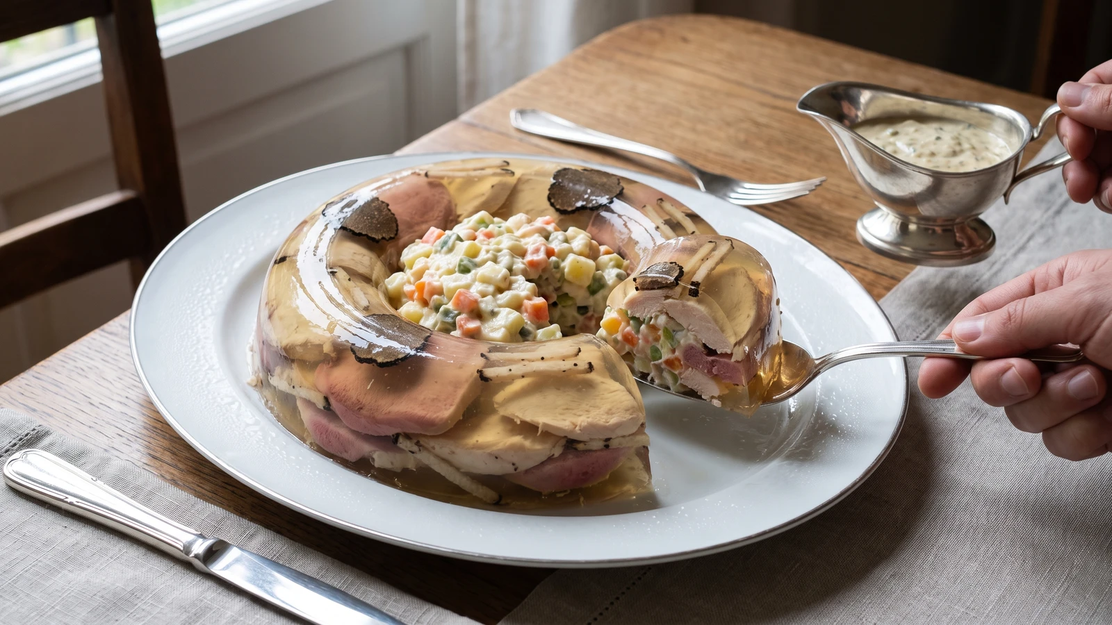 Aspic de Poulet à l’Italienne