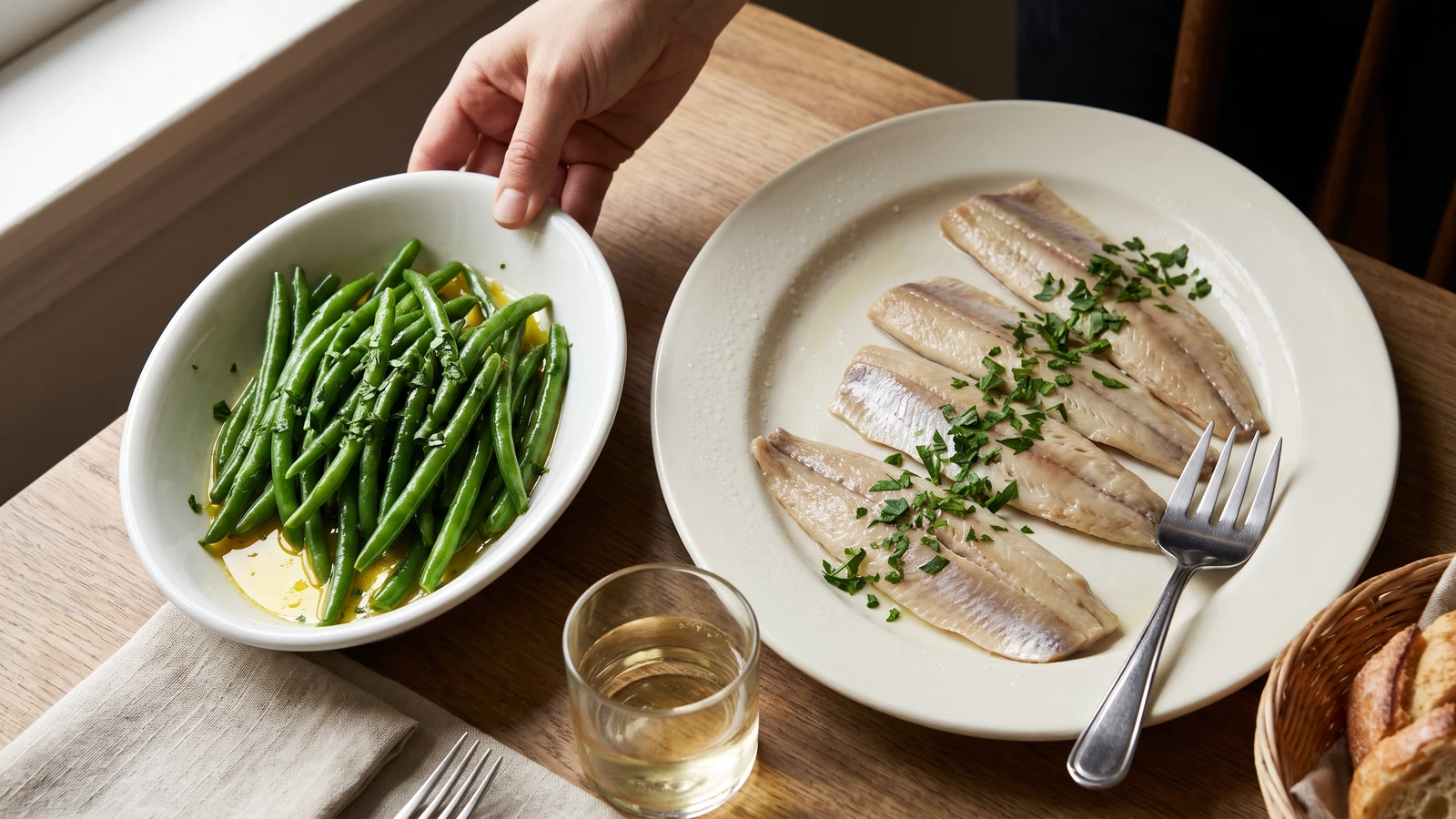 Herrings with French Beans