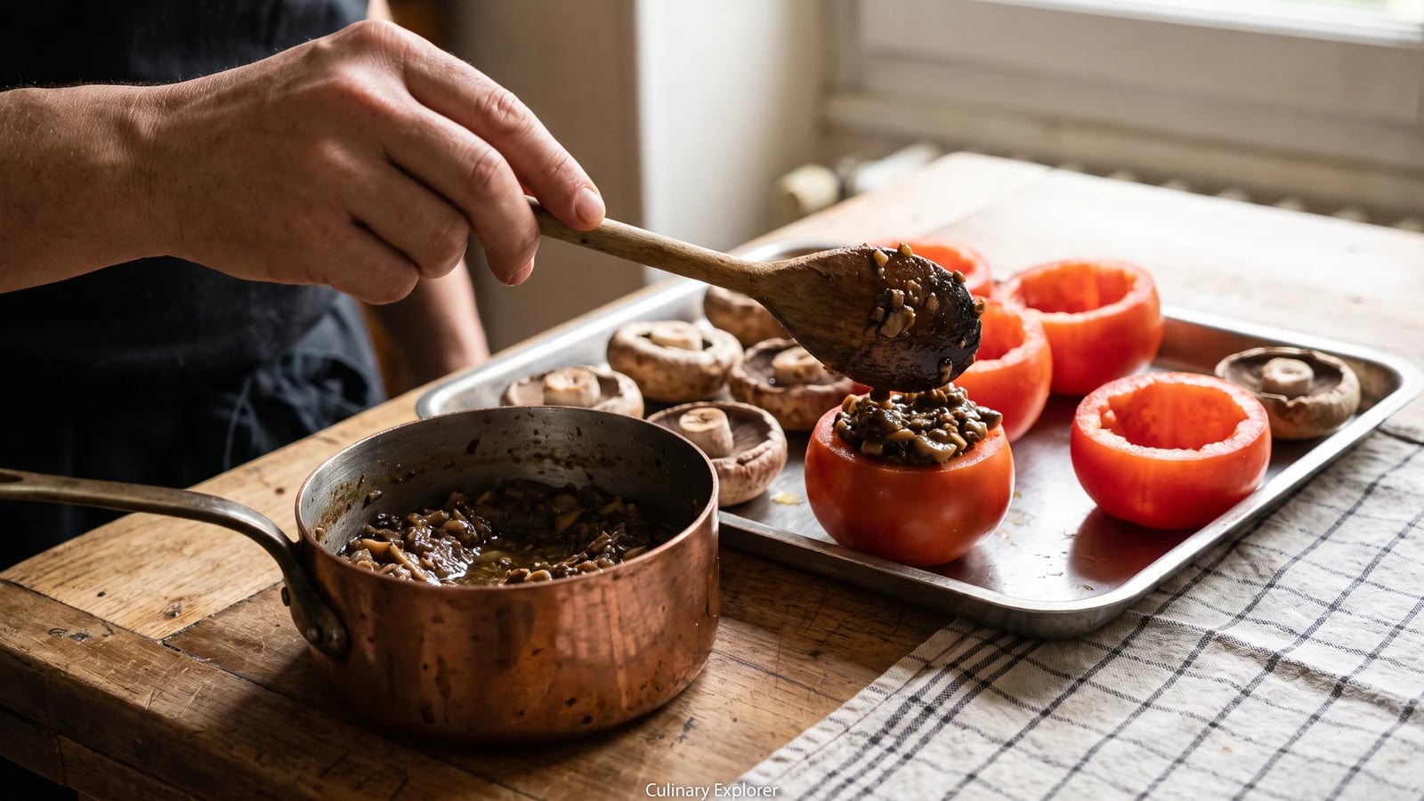 Duxelle for Stuffed Vegetables (Tomatoes, Mushrooms, &c.)