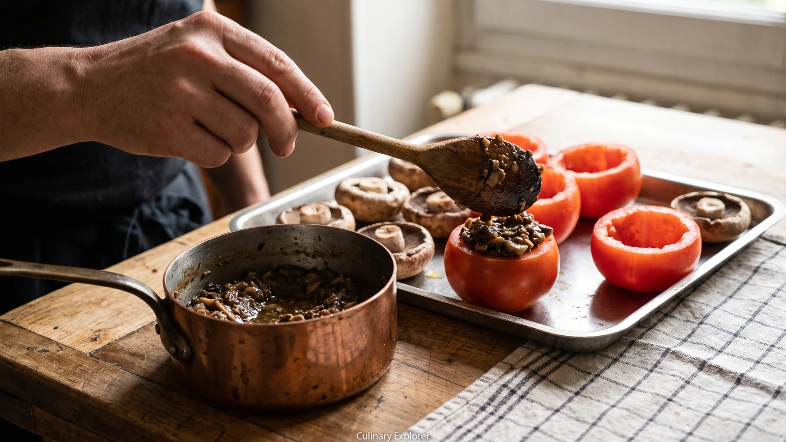 Duxelle for Stuffed Vegetables (Tomatoes, Mushrooms, &c.)
