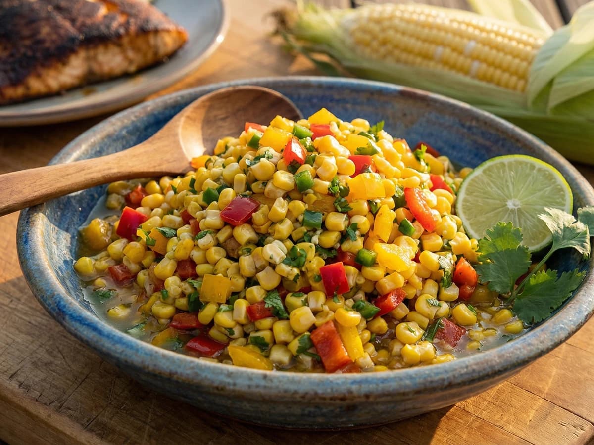 Fresh Corn and Pepper Relish - Chef Remy