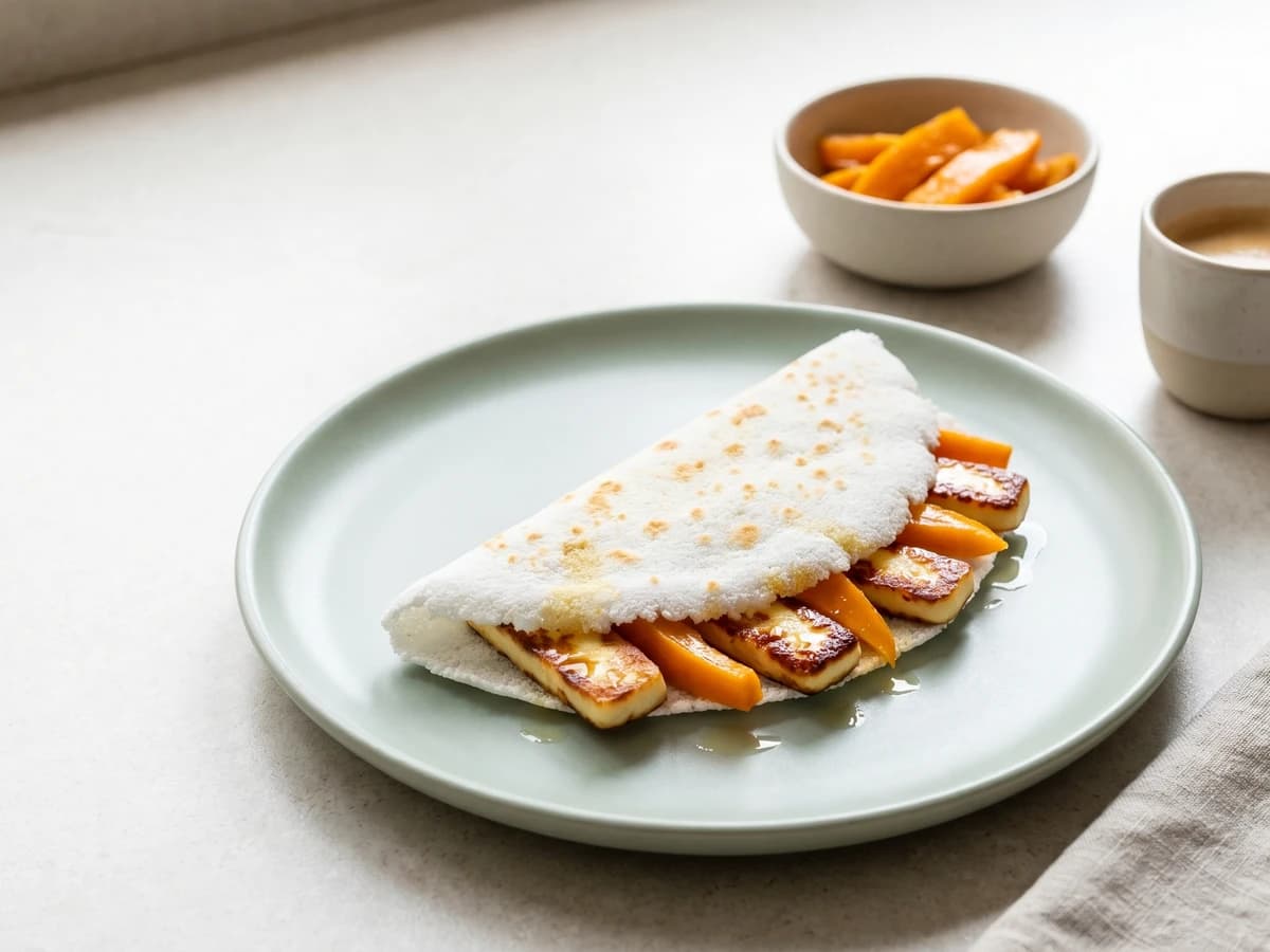 Tapioca de Tucumã com Queijo Coalho - Chef Juliana