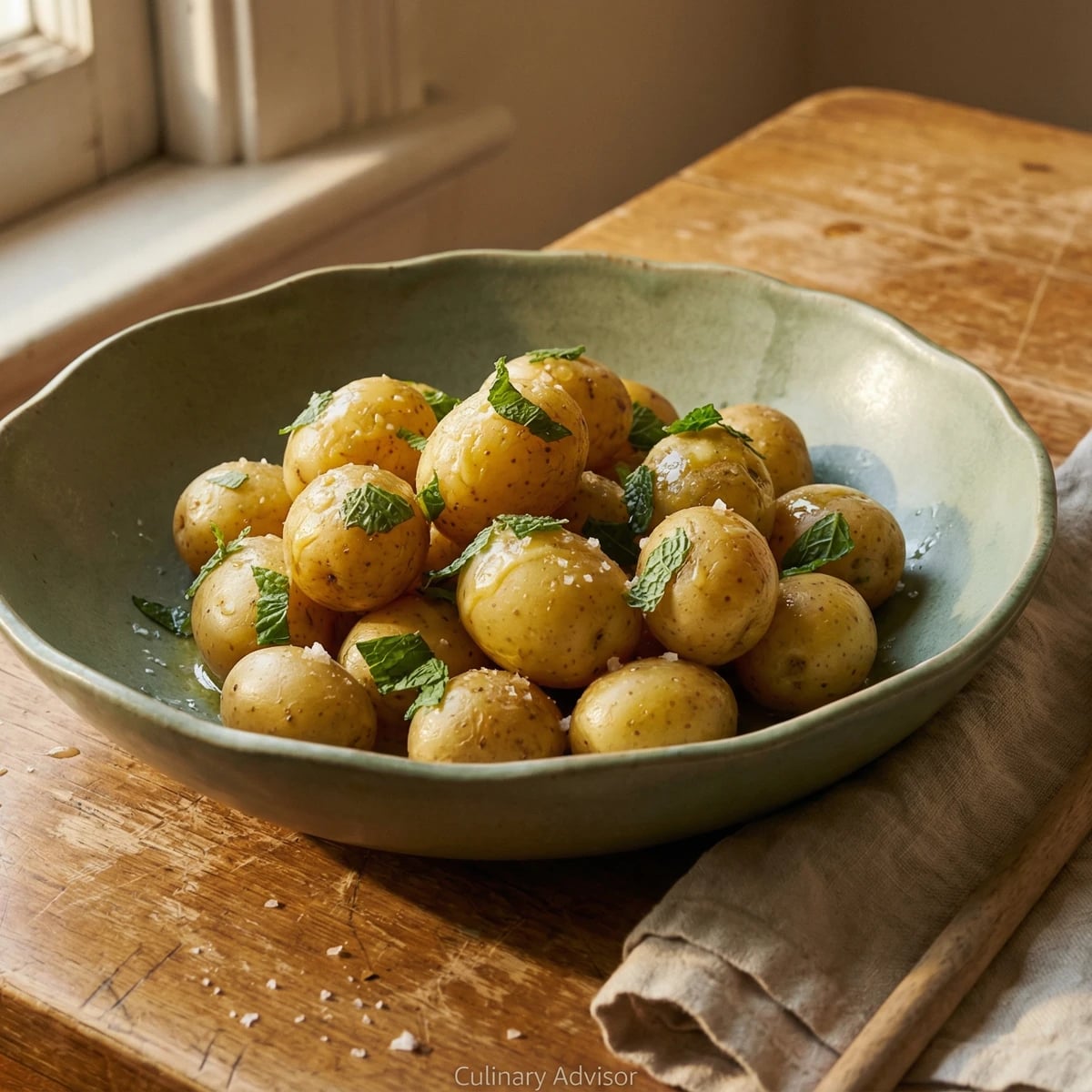 New Potatoes with Mint and Butter