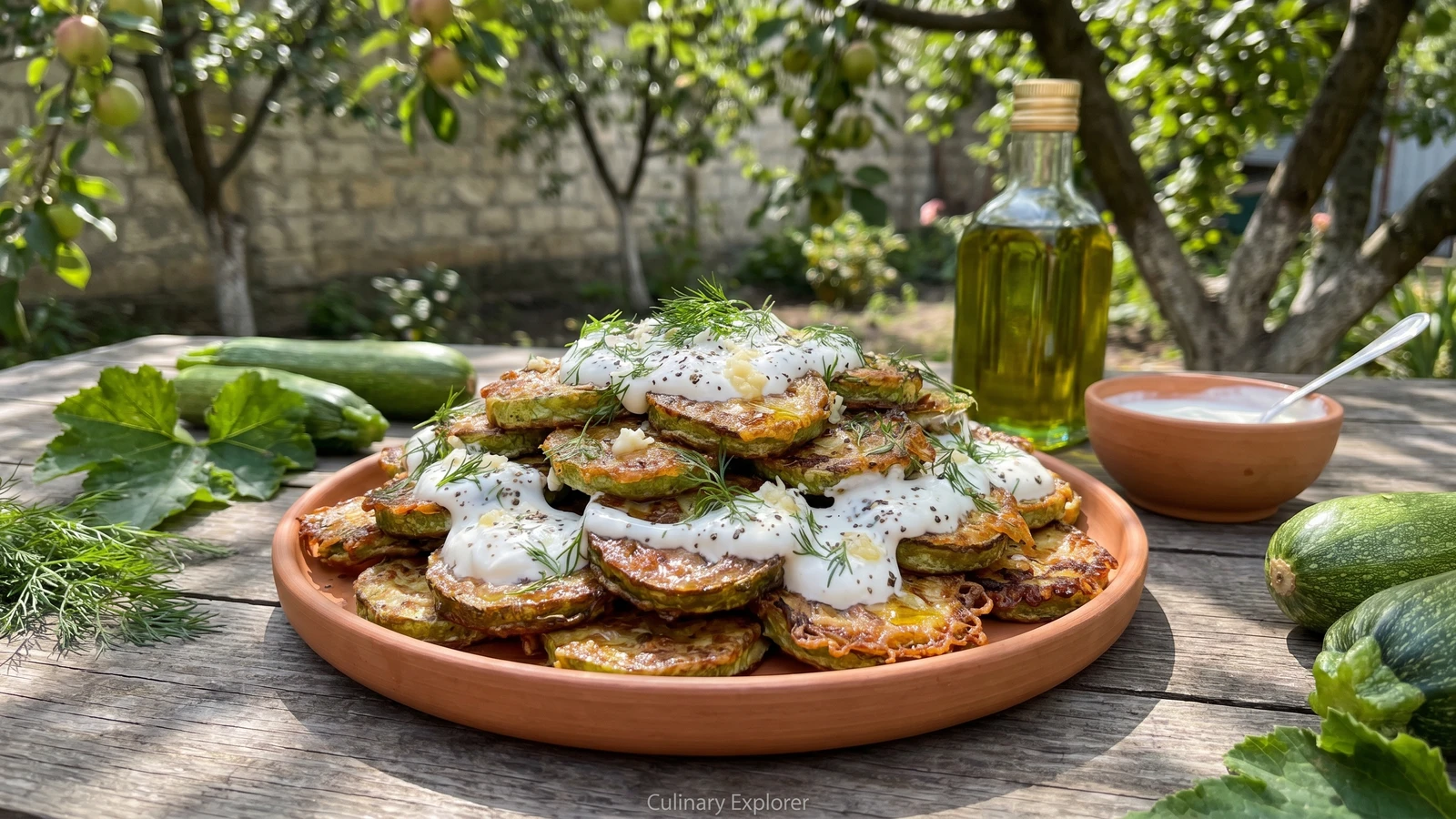 Smazheni Kabachky (смажені кабачки, fried zucchini)