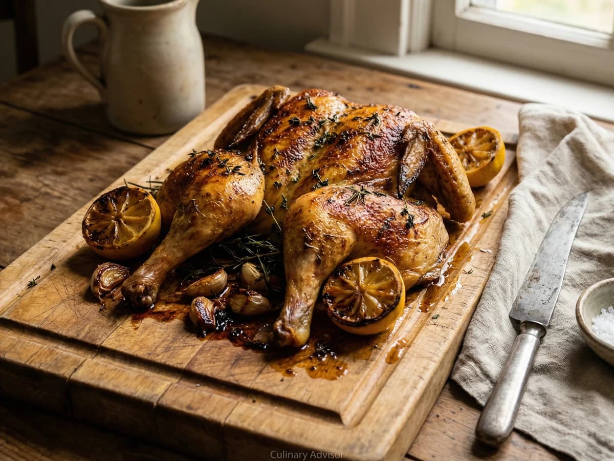 Lemon Herb Spatchcock Chicken - Chef Ally