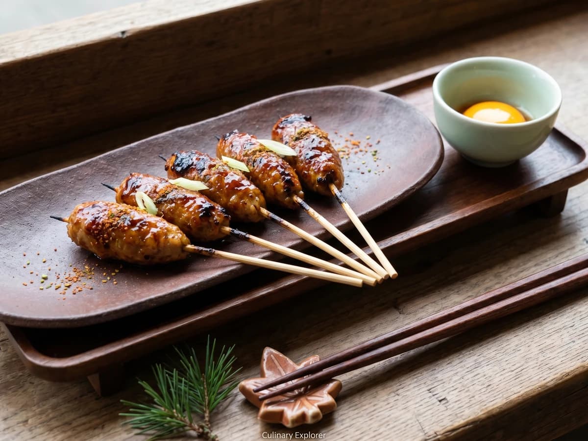 Yakitori Tsukune (つくね, chicken meatballs)