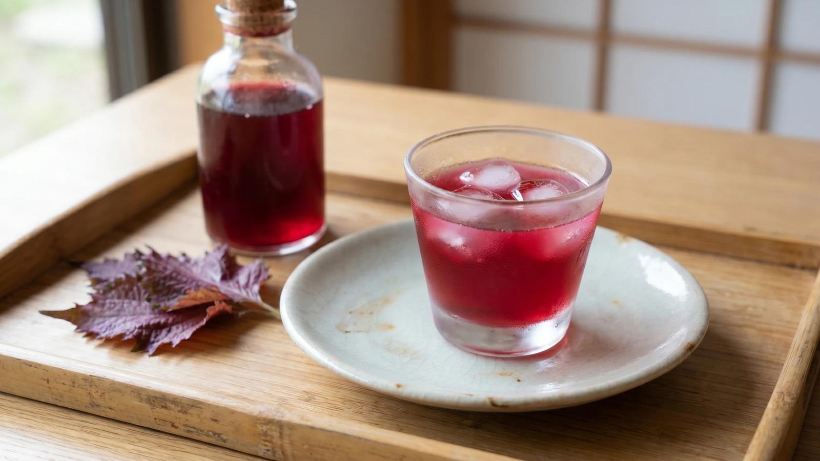 Red Shiso Juice (赤紫蘇ジュース, Akajiso Jūsu)