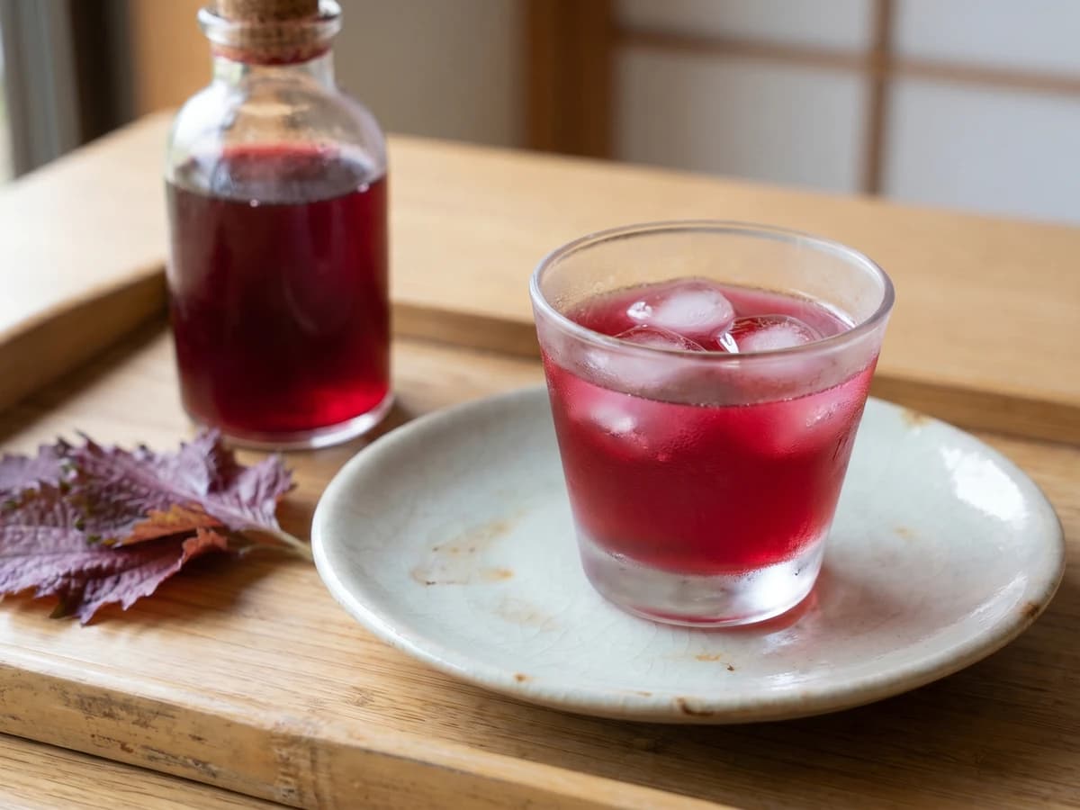 Red Shiso Juice (赤紫蘇ジュース, Akajiso Jūsu)