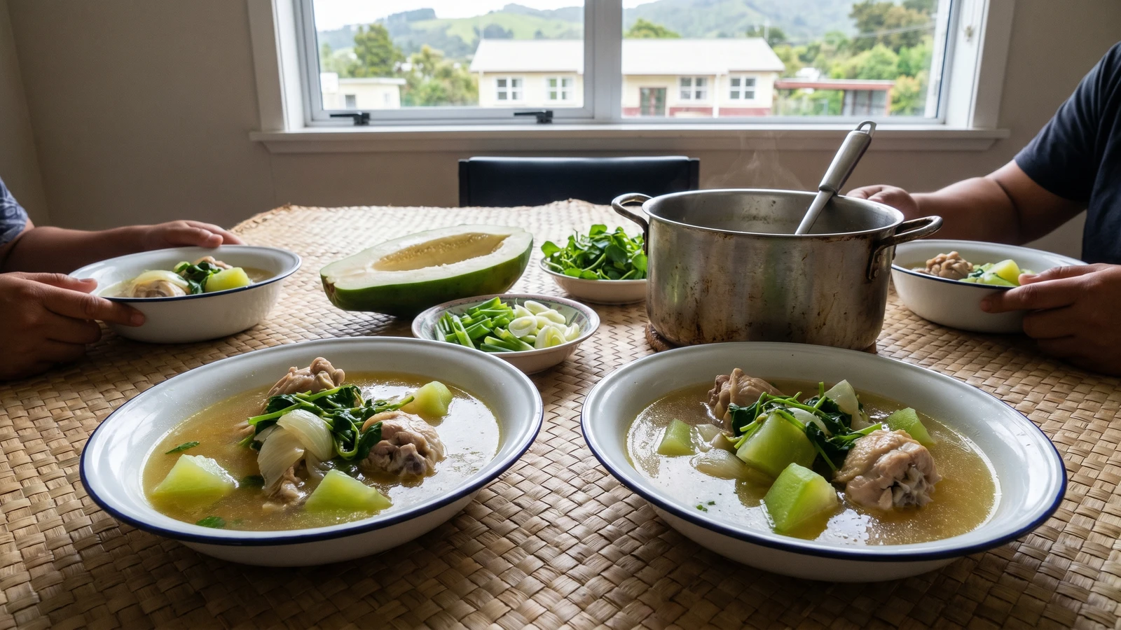 Supo Moa ma le Esi (Sāmoan Chicken and Green Papaya Soup)