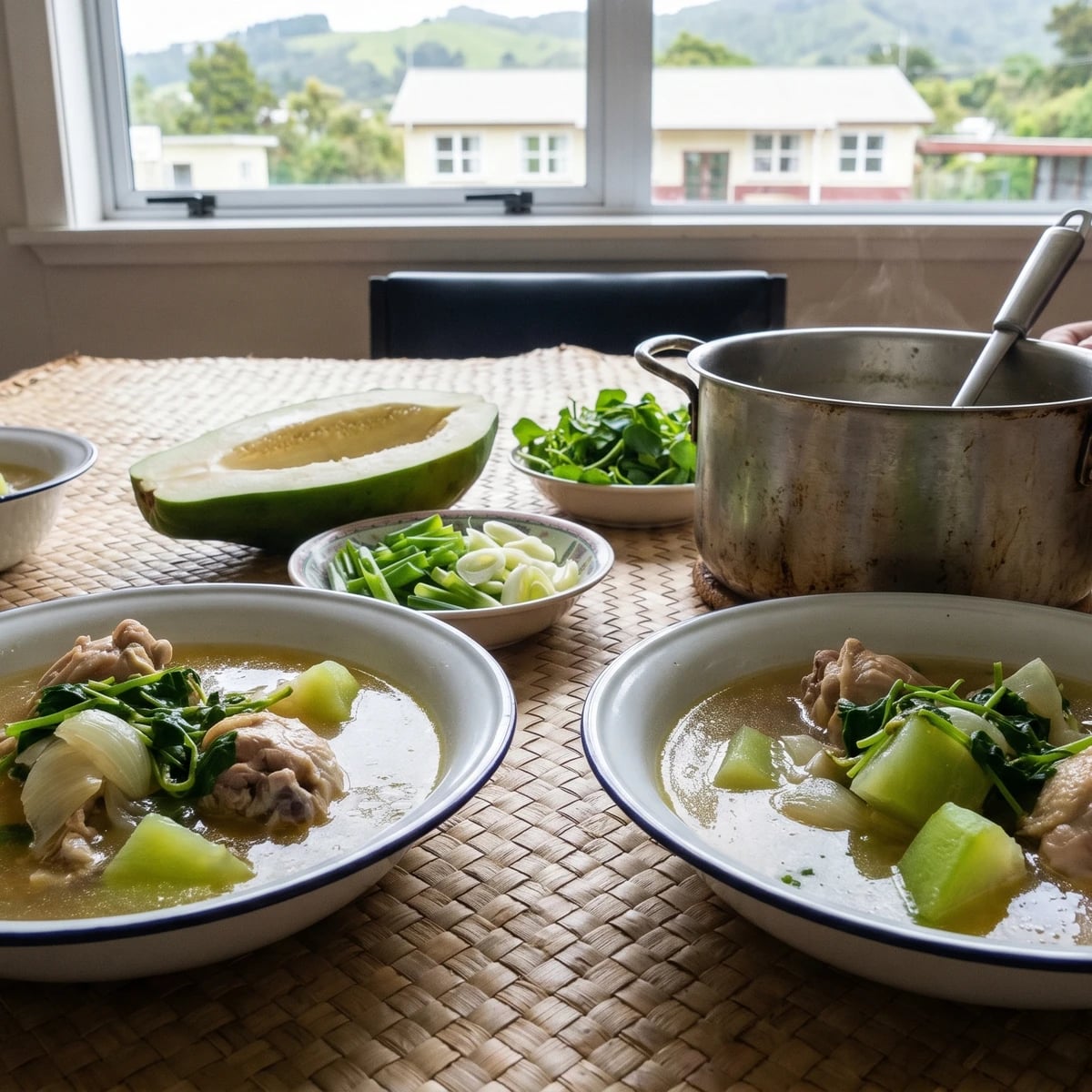 Supo Moa ma le Esi (Sāmoan Chicken and Green Papaya Soup)