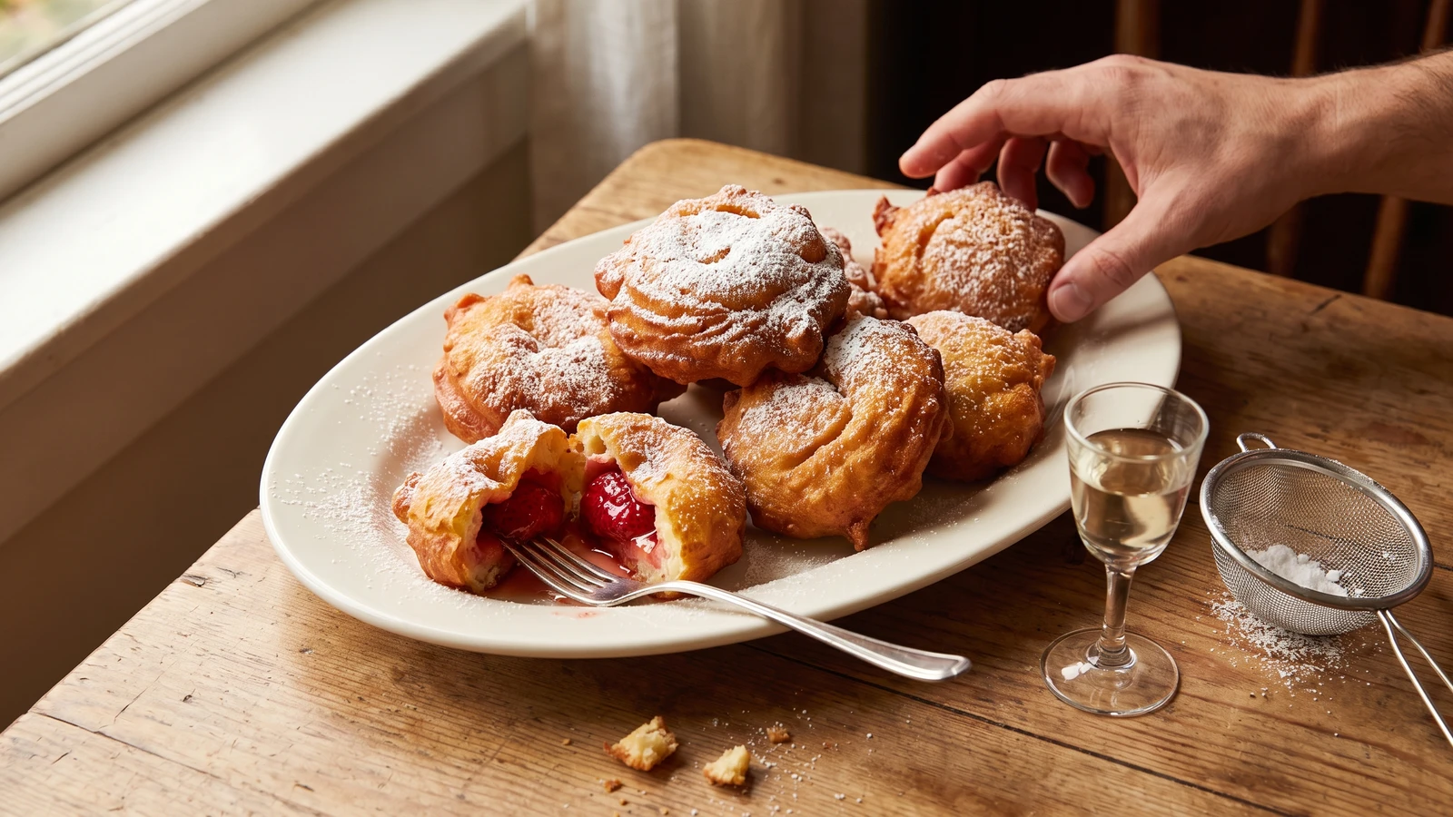 Aqueous-fruit Fritters